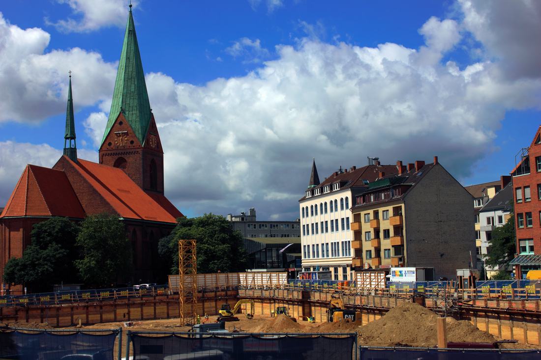 Baustelle in der Schloßstraße