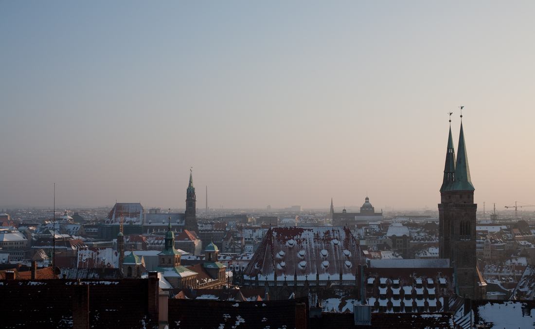 Panorama von Nürnberg am Morgen